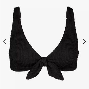 LIVELY Ruched Tie-Front Bikini Top - SZ: S - NWT